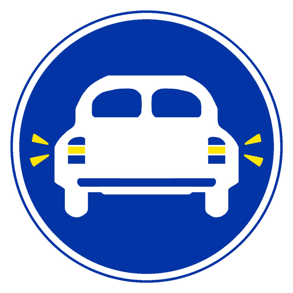 クラクションが苦手なことを示すマークステッカー