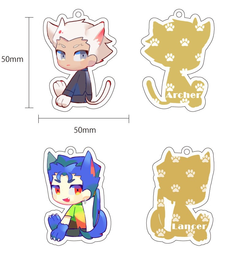 ケモミミ槍&弓アクリルキーホルダー