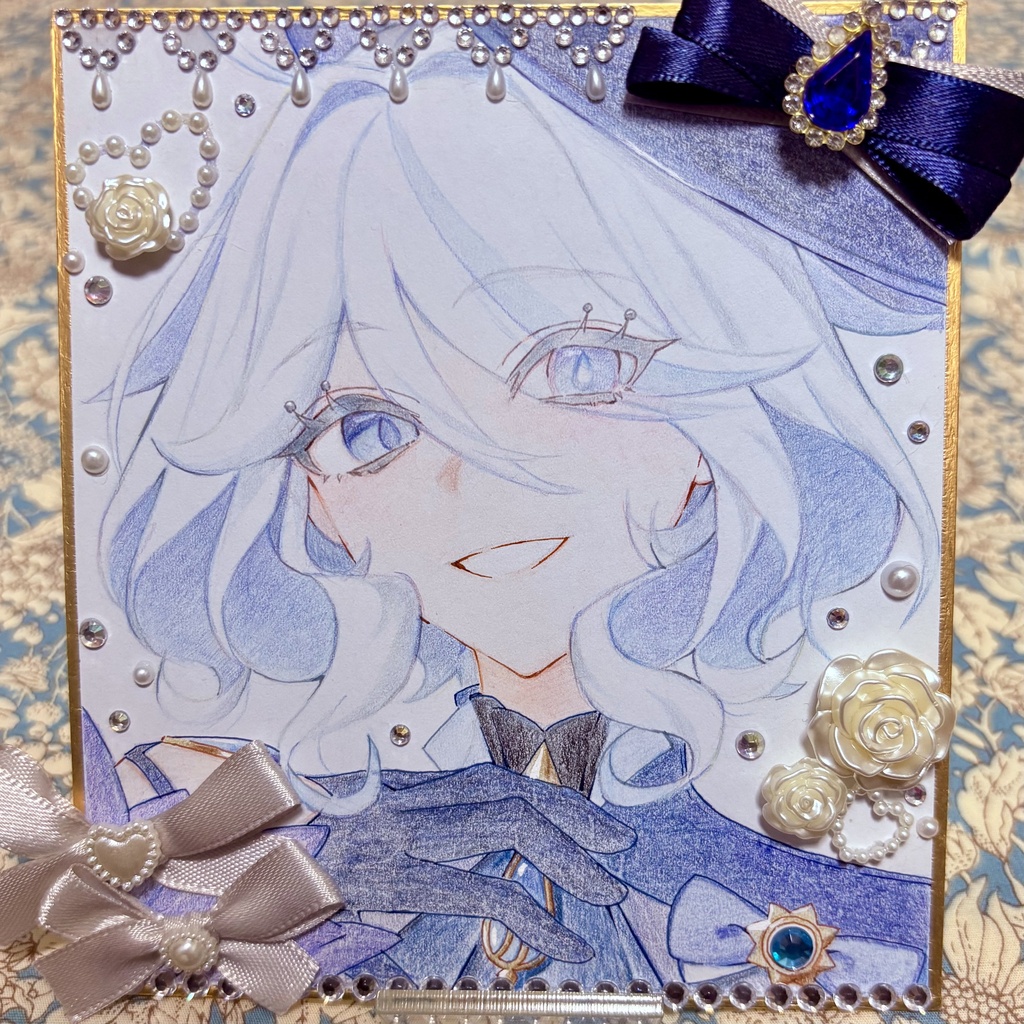 原神 フリーナ 色紙 手描きイラスト