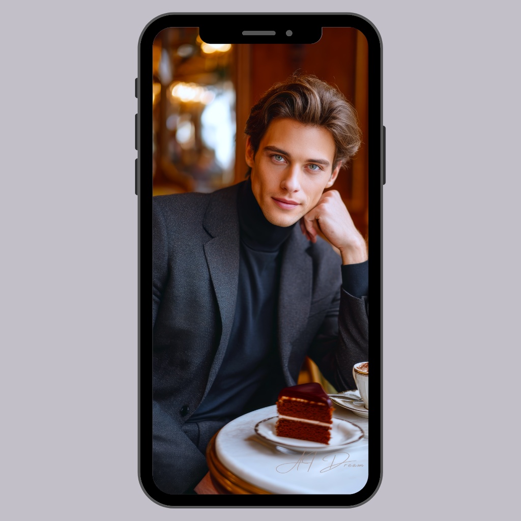 【4K高画質】イケメン/ケーキ編 壁紙セット(10枚)【スマホ専用】