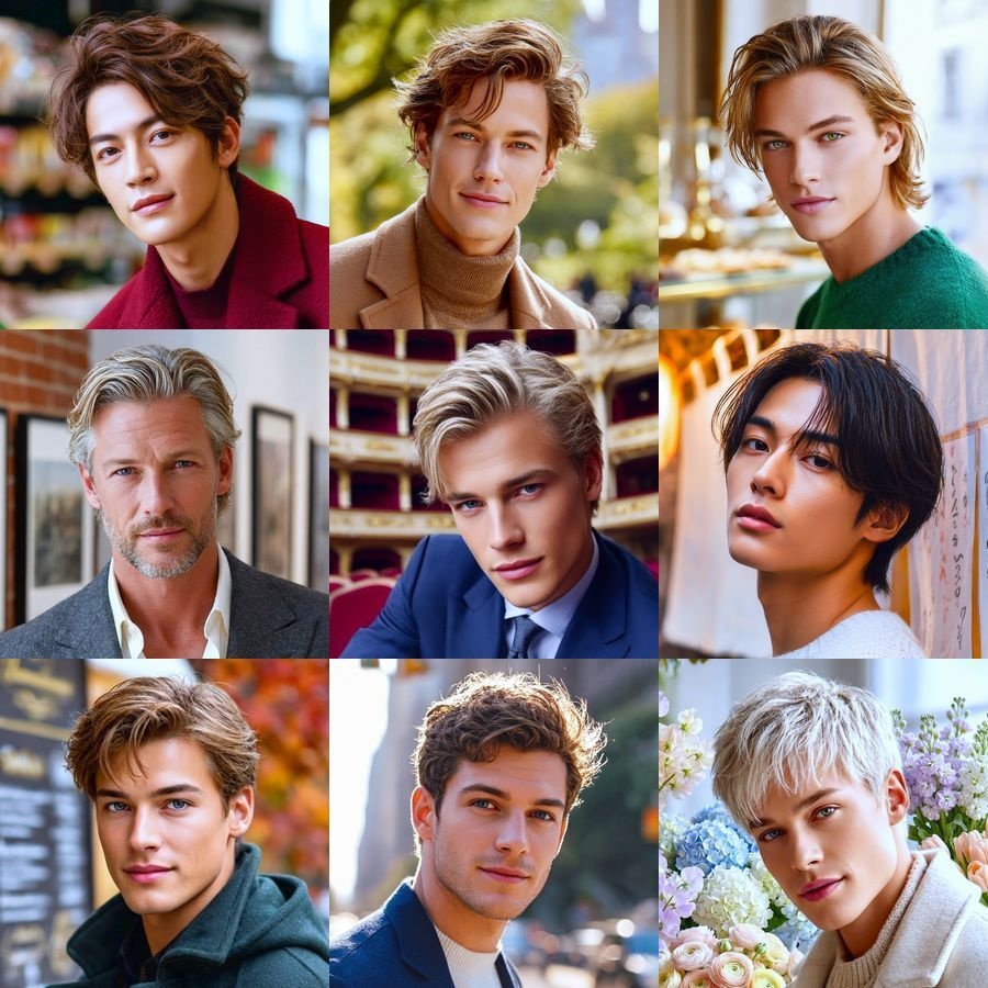 【4K高画質】イケメン／偶然の出会い編 壁紙セット（10枚）【スマホ専用】