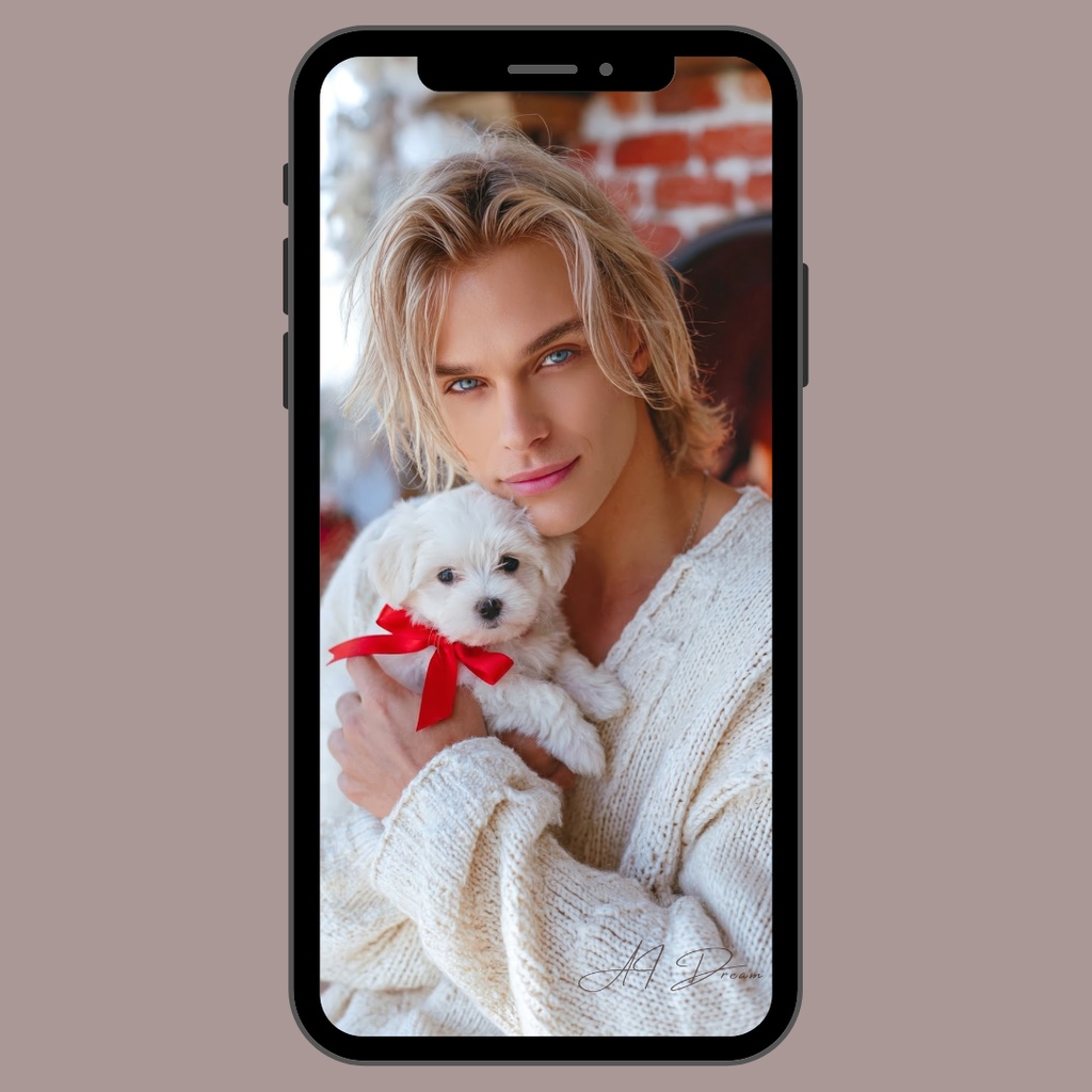 【4K高画質】イケメン/プレゼント編 壁紙セット(10枚)【スマホ専用】