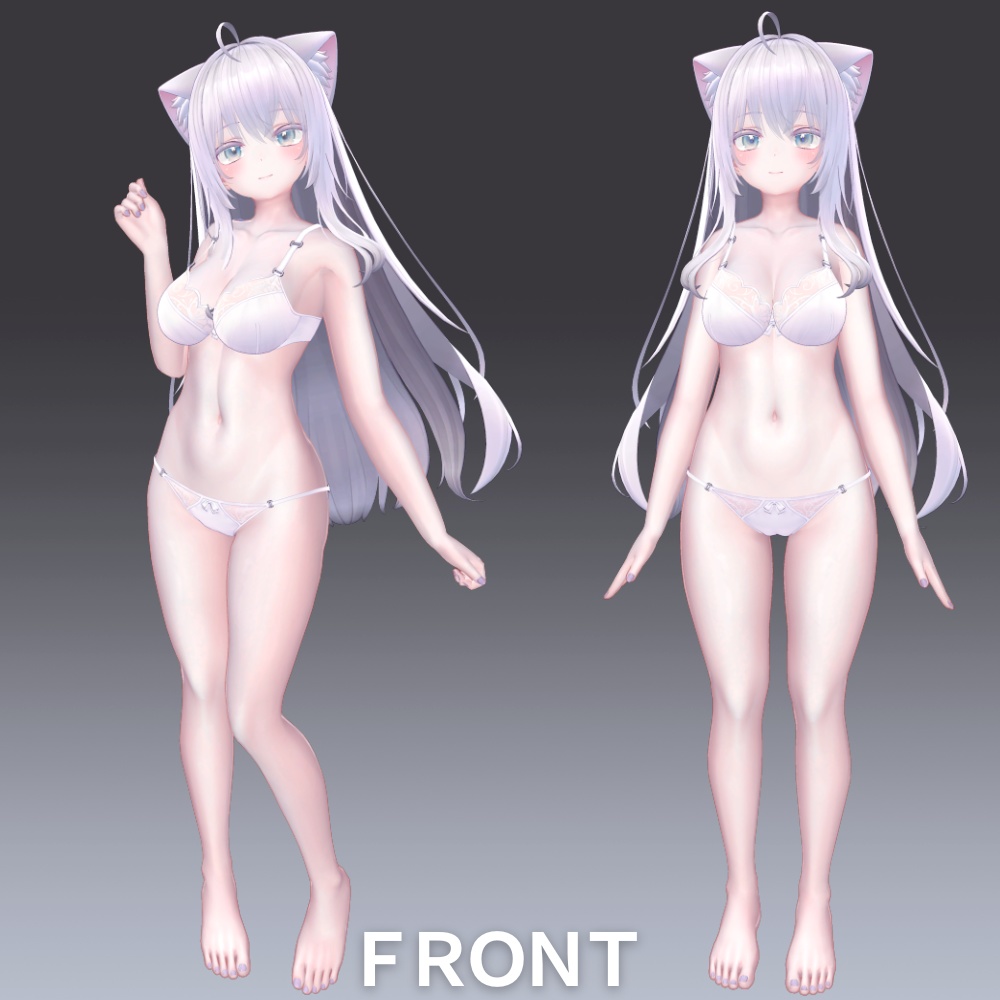 汎用 透き通るような陶器肌 白肌 lilToonプリセット マテリアル設定