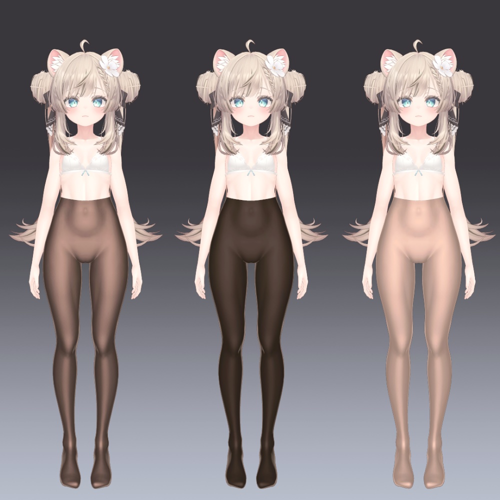 マヌカ タイツ用マテリアル3種+タイツの質感ノーマルマップ