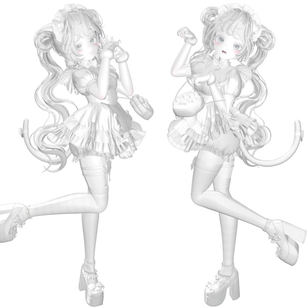 ✨セール中✨マヌカ 白改変用lilToonプリセット マテリアル設定+メイク