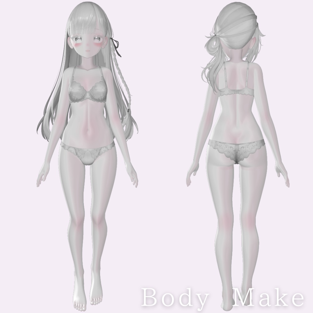 しなの 白改変用lilToonプリセット マテリアル設定+メイク