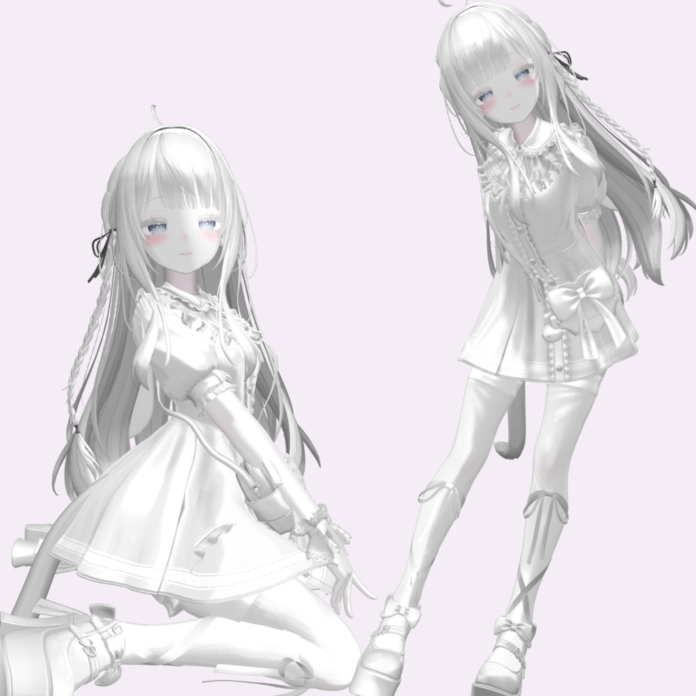 しなの 白改変用lilToonプリセット マテリアル設定+メイク