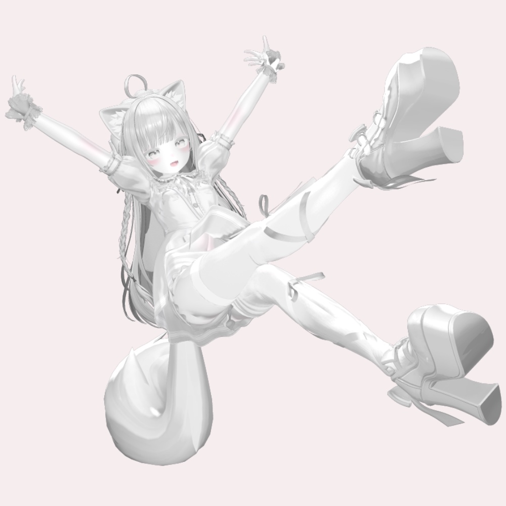 シフォン 白改変用lilToonプリセット マテリアル設定+メイク