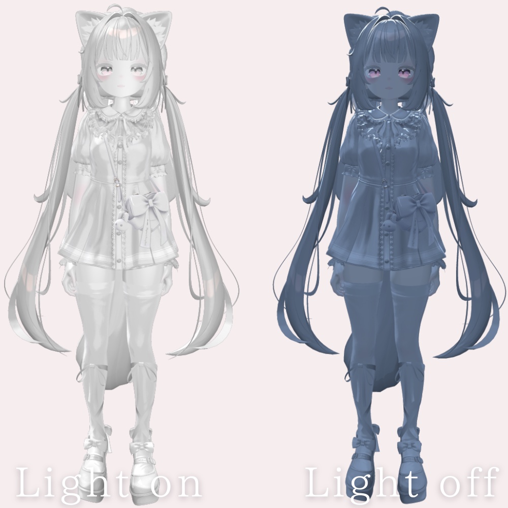 シフォン 白改変用lilToonプリセット マテリアル設定+メイク