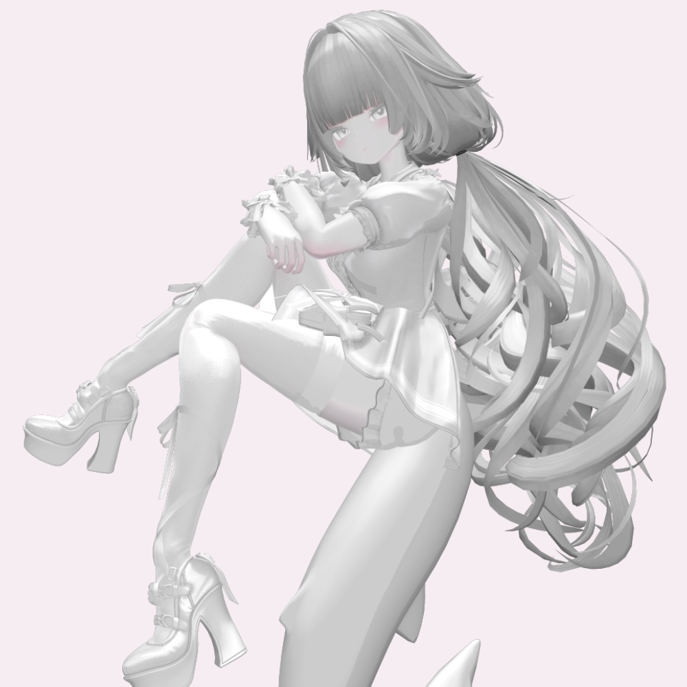 ルルネ 白改変用lilToonプリセット マテリアル設定+メイク