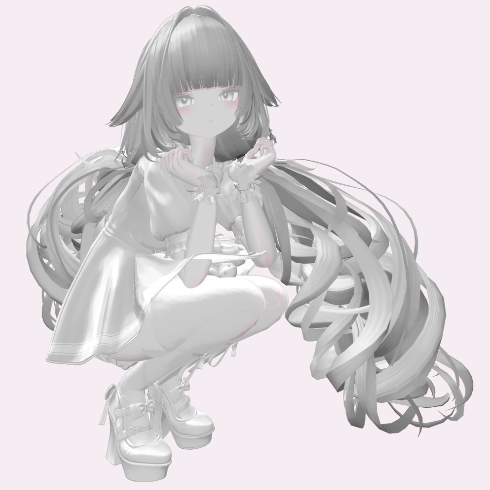 ルルネ 白改変用lilToonプリセット マテリアル設定+メイク