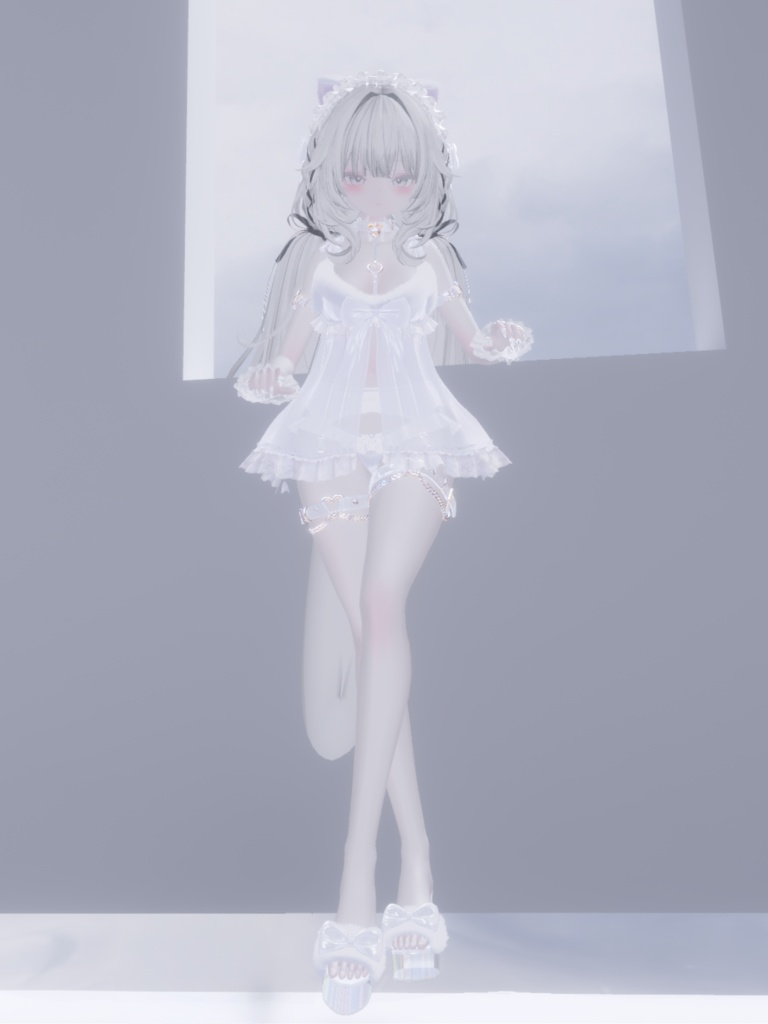 ルルネ 白改変用lilToonプリセット マテリアル設定+メイク