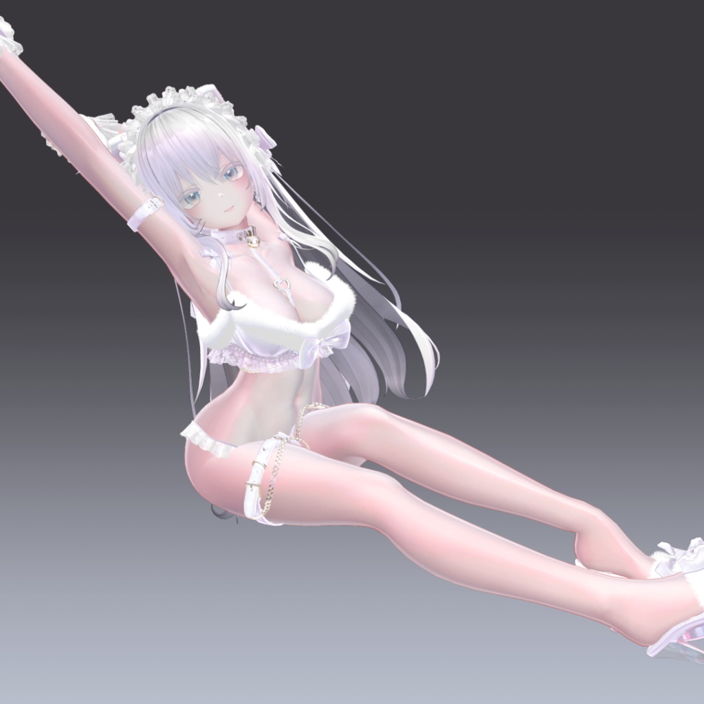 汎用 透明感のある きらツヤ肌 白肌 lilToonプリセット マテリアル設定