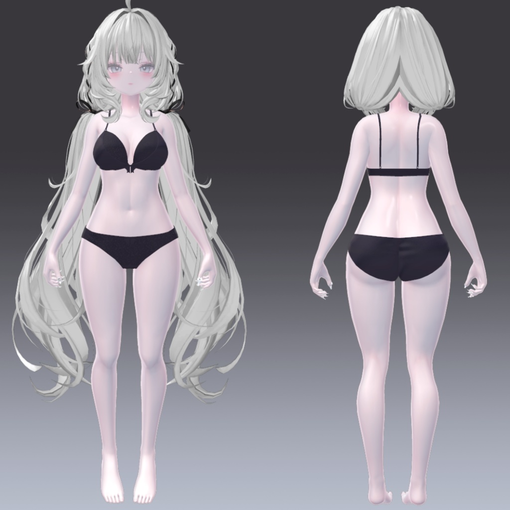 汎用 透明感のある きらツヤ肌 白肌 lilToonプリセット マテリアル設定