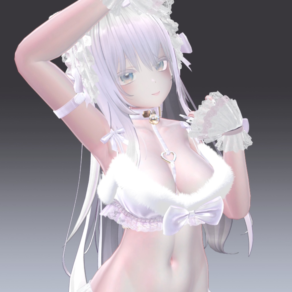 汎用 透明感のある きらツヤ肌 白肌 lilToonプリセット マテリアル設定