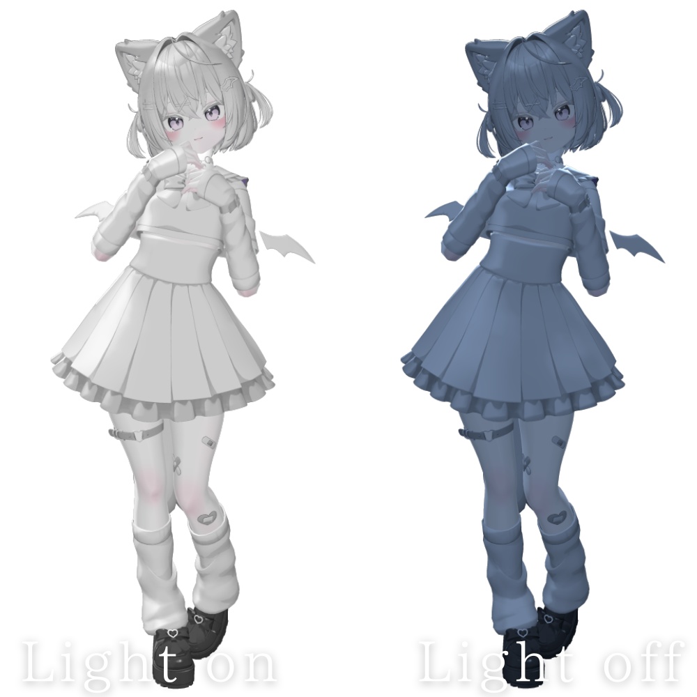 ショコラ 白改変用lilToon マテリアル+メイク