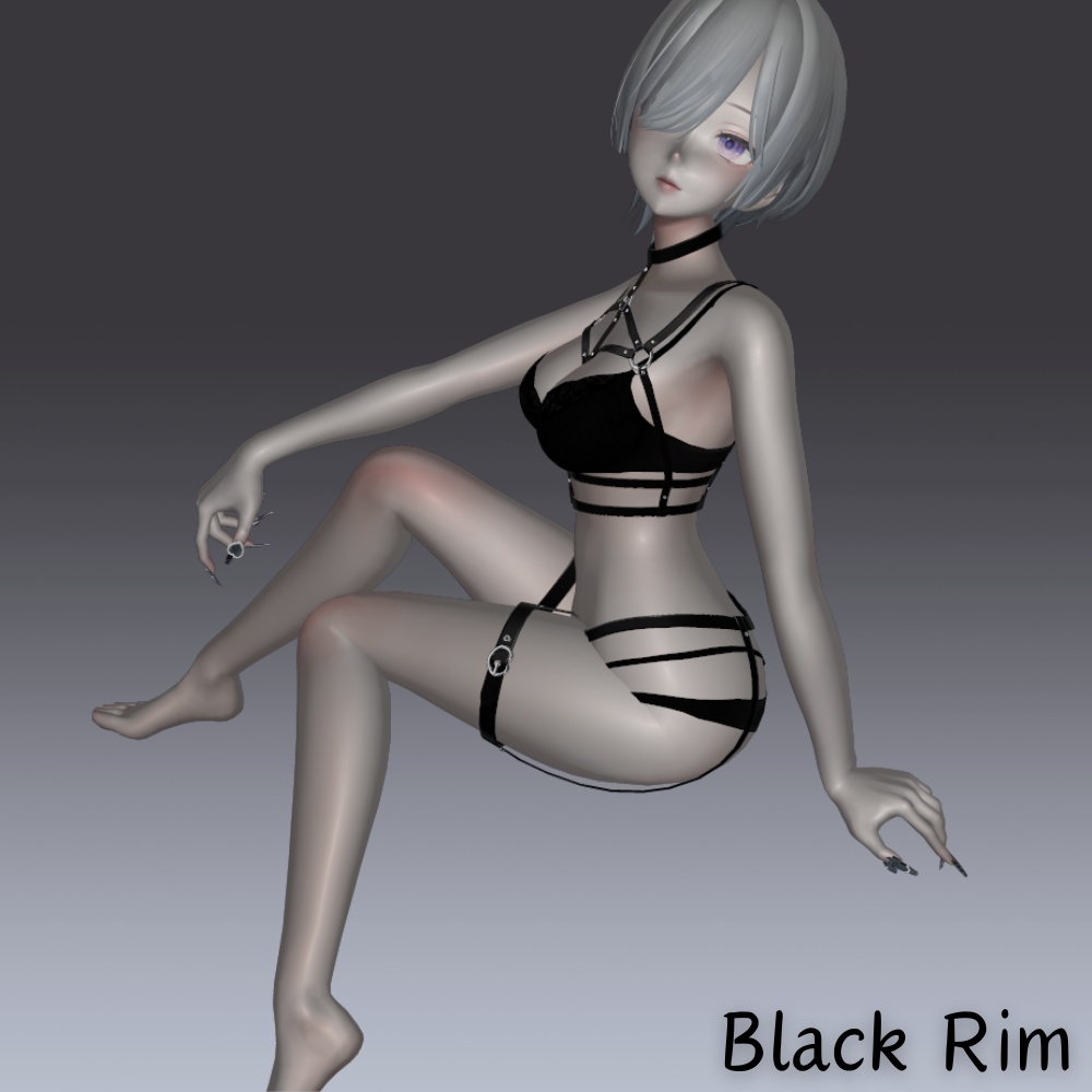 汎用 黒リム lilToonプリセット マテリアル設定