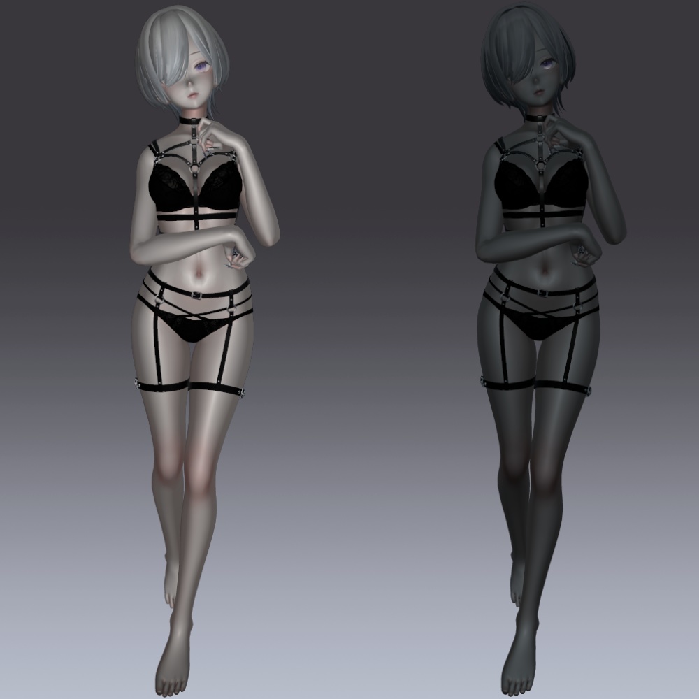 汎用 黒リム lilToonプリセット マテリアル設定