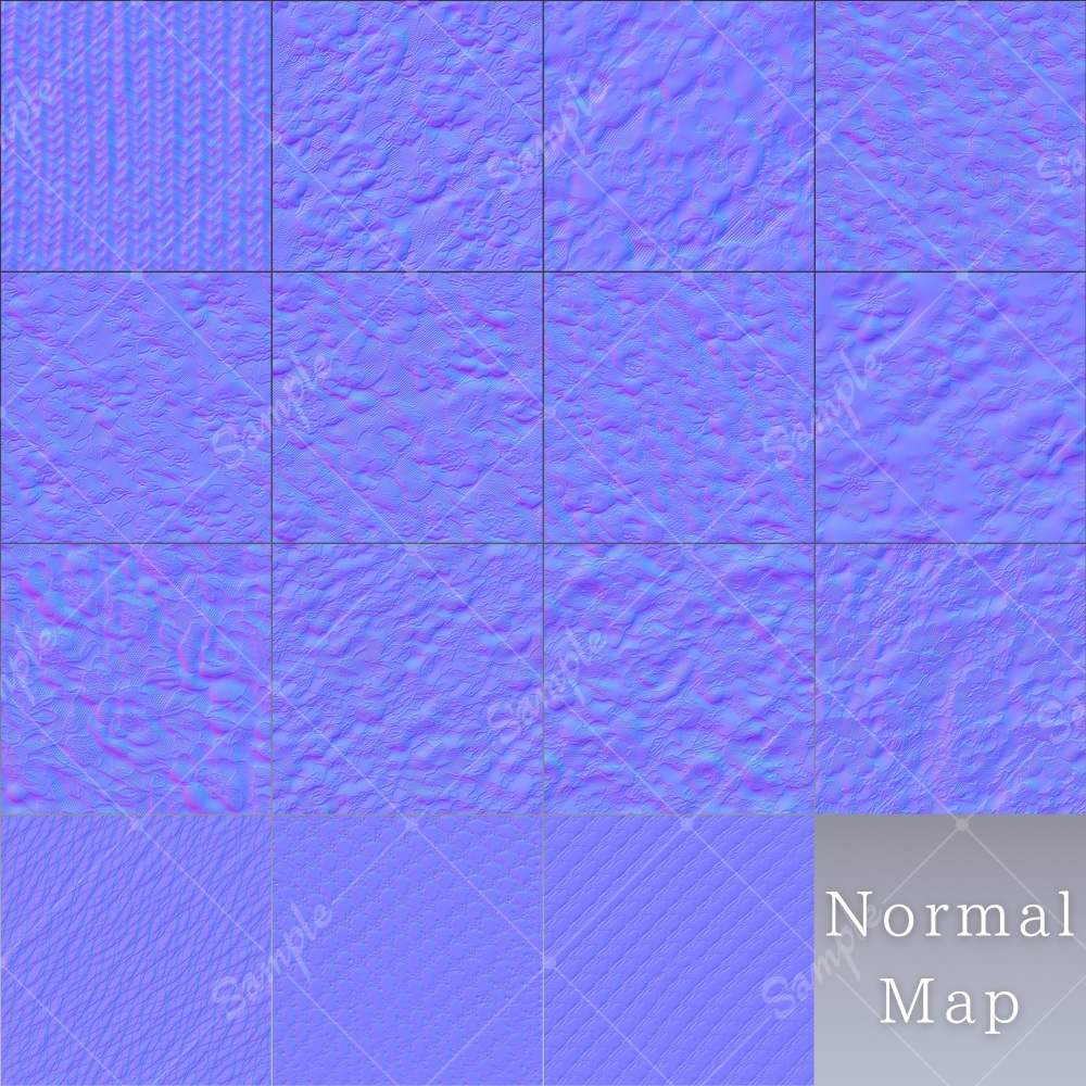 【無料あり】Normal Map 15種セット【商用利用可】