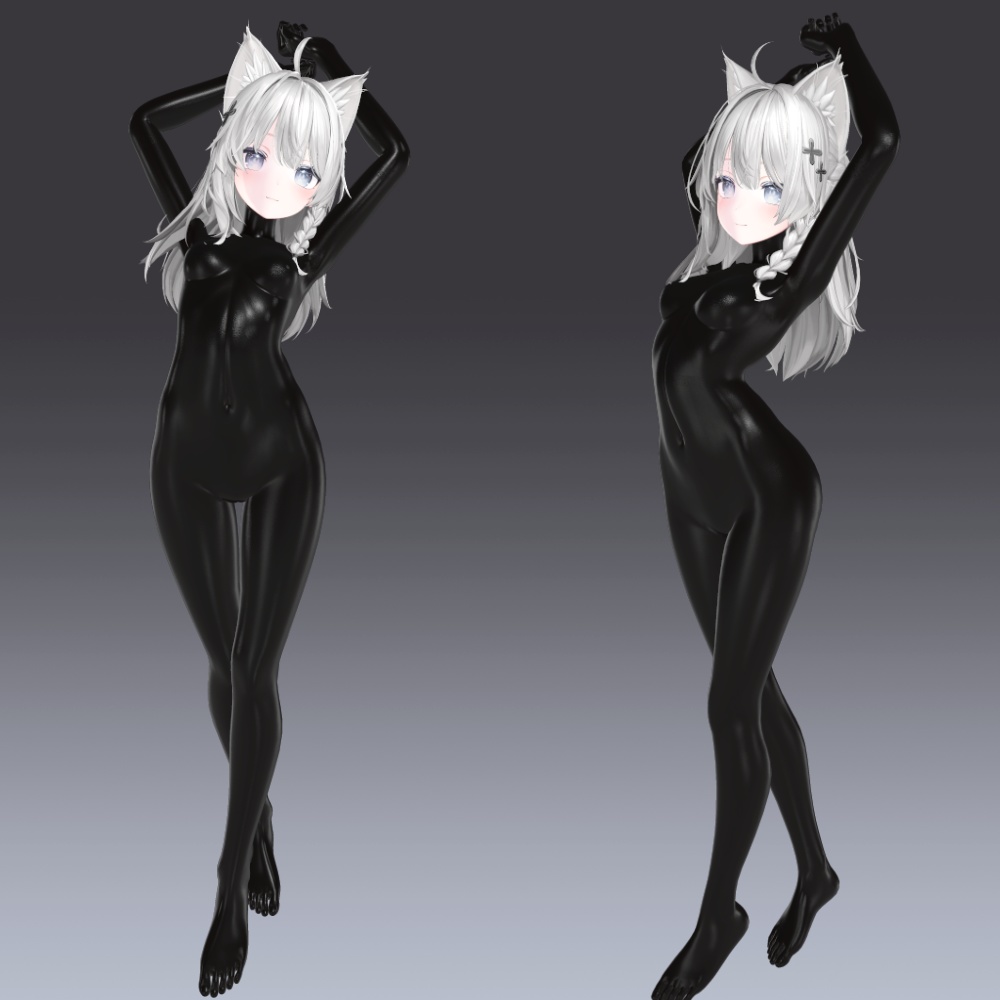 汎用 ラバースーツ風 ボディペイント lilToonプリセット マテリアル設定