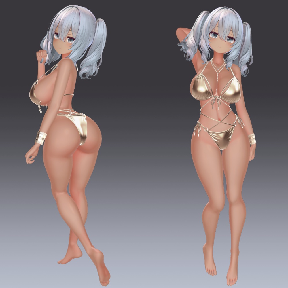 汎用 リアル褐色肌 lilToonプリセット マテリアル設定