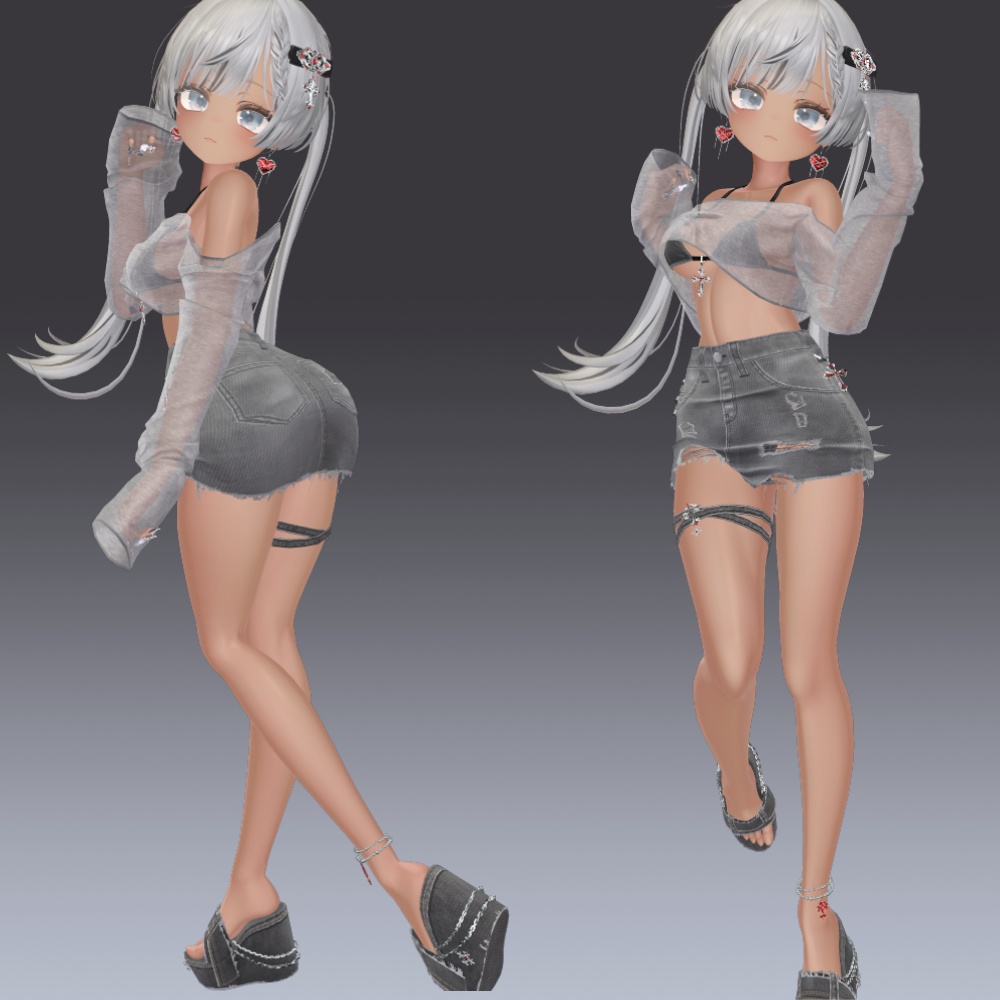 汎用 リアル褐色肌 lilToonプリセット マテリアル設定