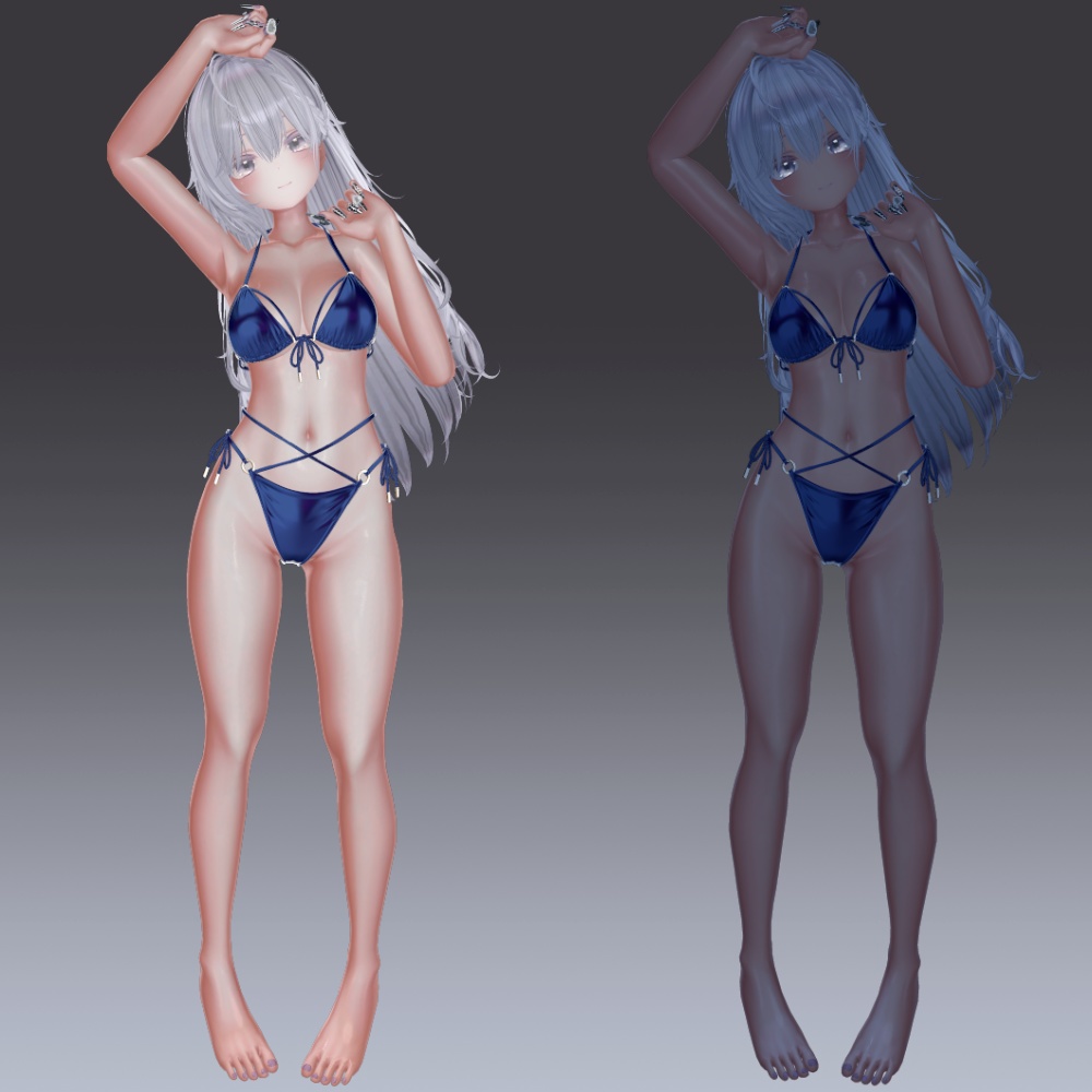 汎用 つやてか肌 lilToonプリセット マテリアル設定