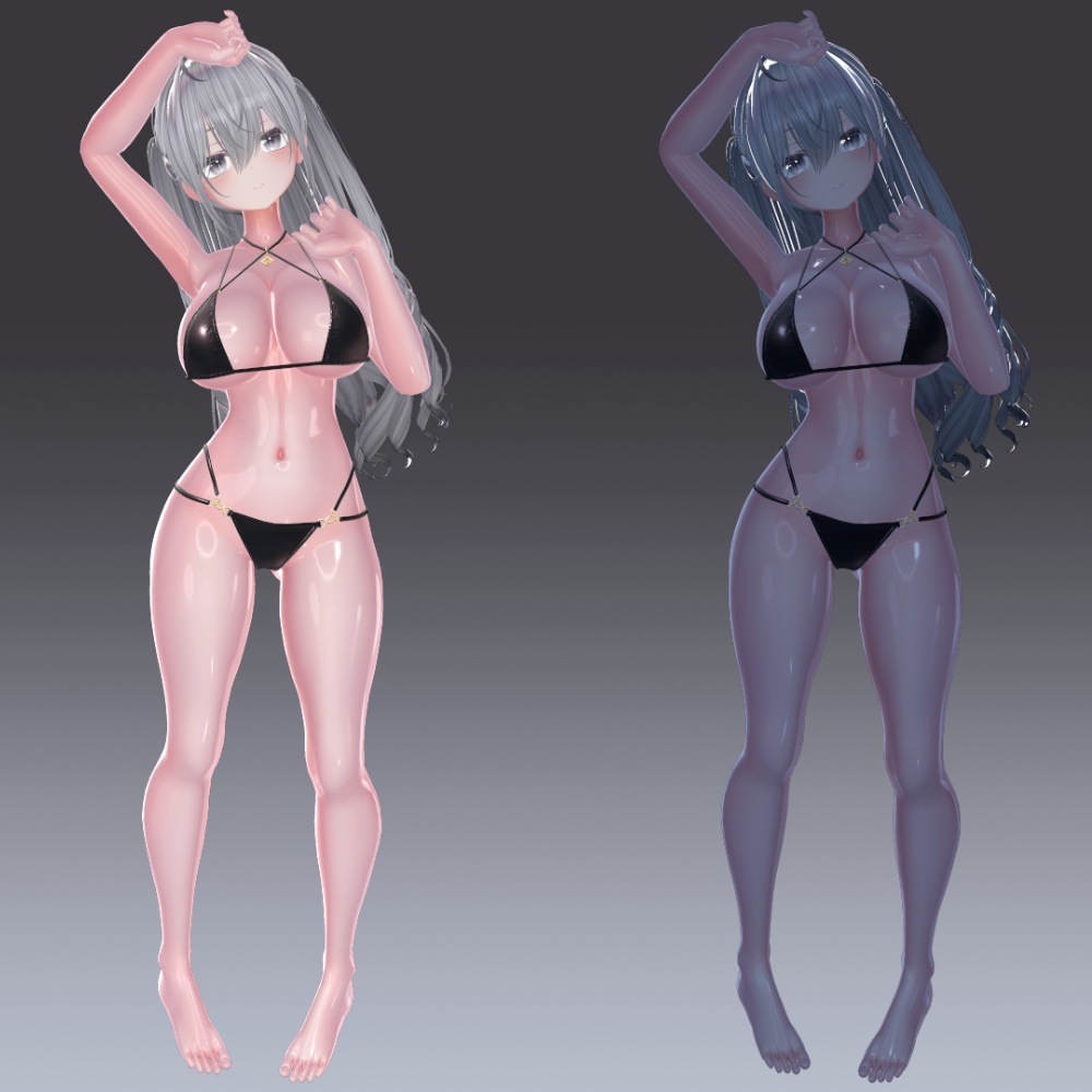 ✨発売記念セール中✨汎用 ぬるてか肌 リングライト lilToonプリセット マテリアル設定