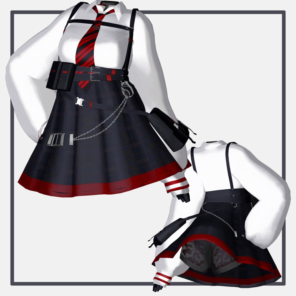 🦈セール中🦈【ルルネ/rurune】デフォルト衣装改変テクスチャ/ノーマルマップ【マテリアル設定済】