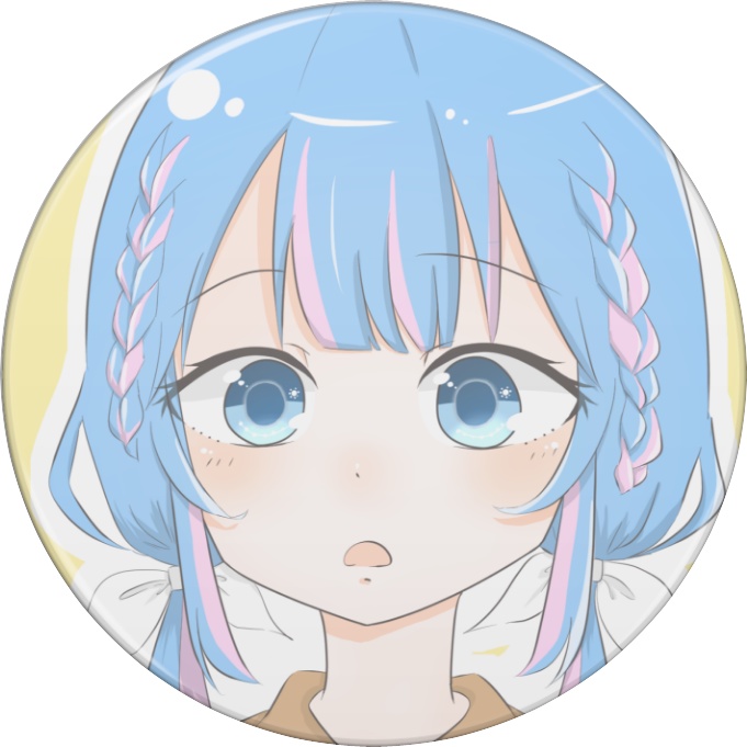 【ぱなゆさ】杏川ゆさ（ぽかん顔）／缶バッチ