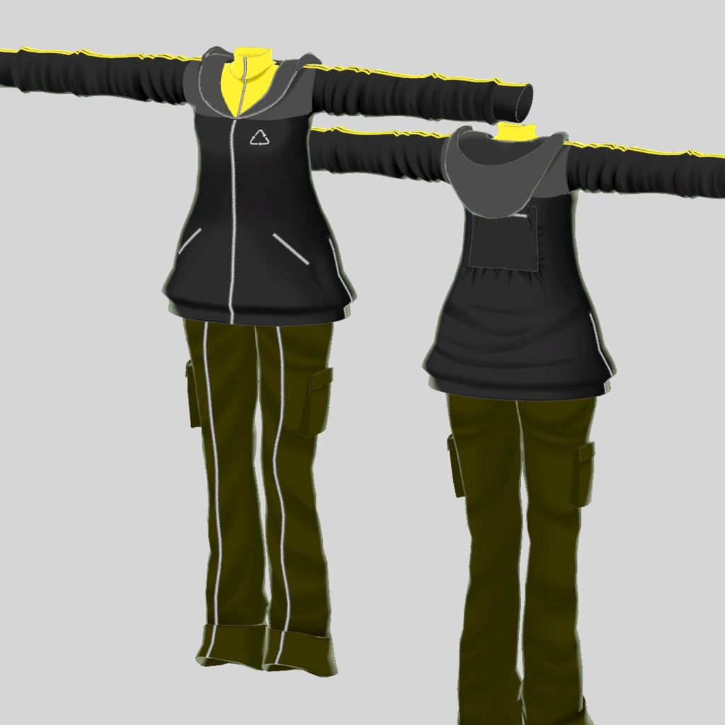 ロケットに乗ってダイブしたくなるパーカー【竜胆ちゃん用】