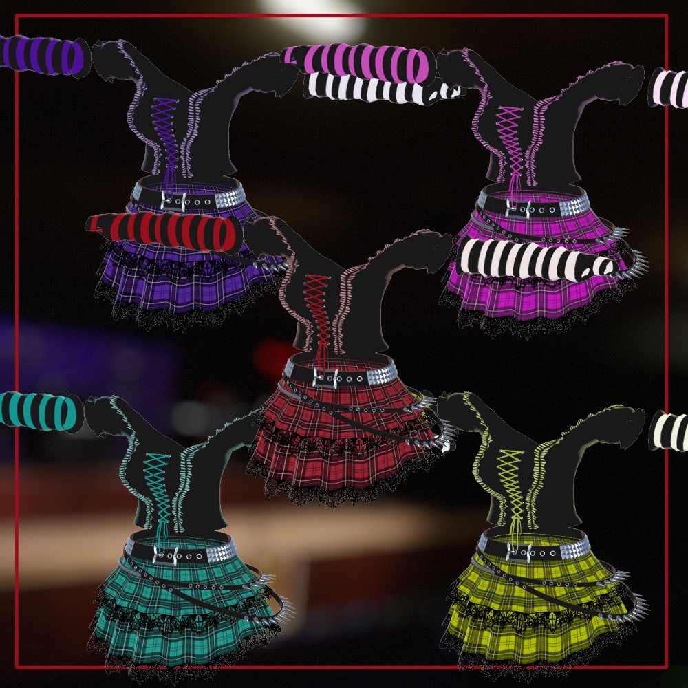 ゴシックパンクシャツ&スカート