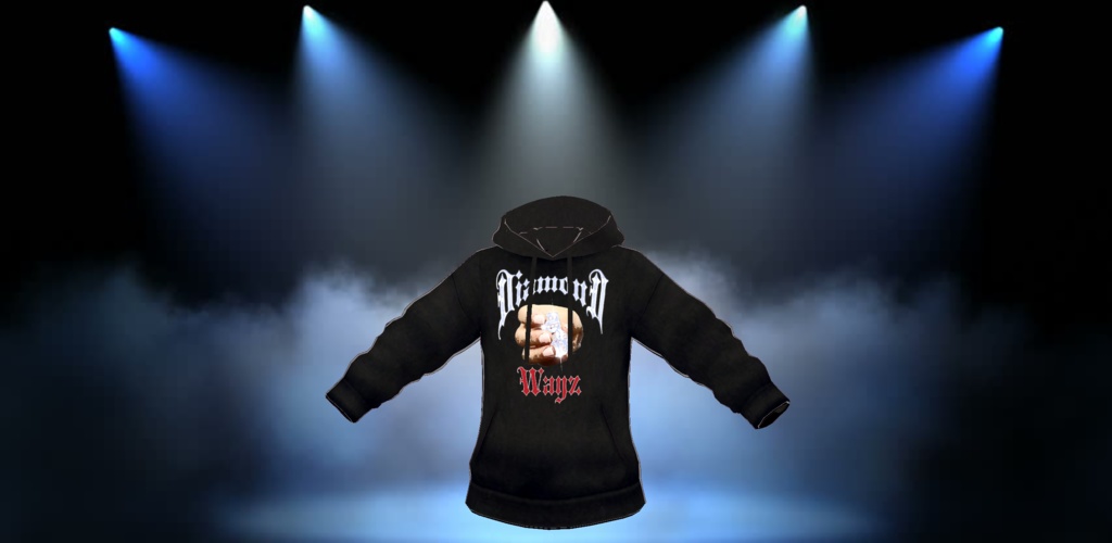 DiamondWayz sparkling Dice hoodie / Crop hoodie - ( My Brand)