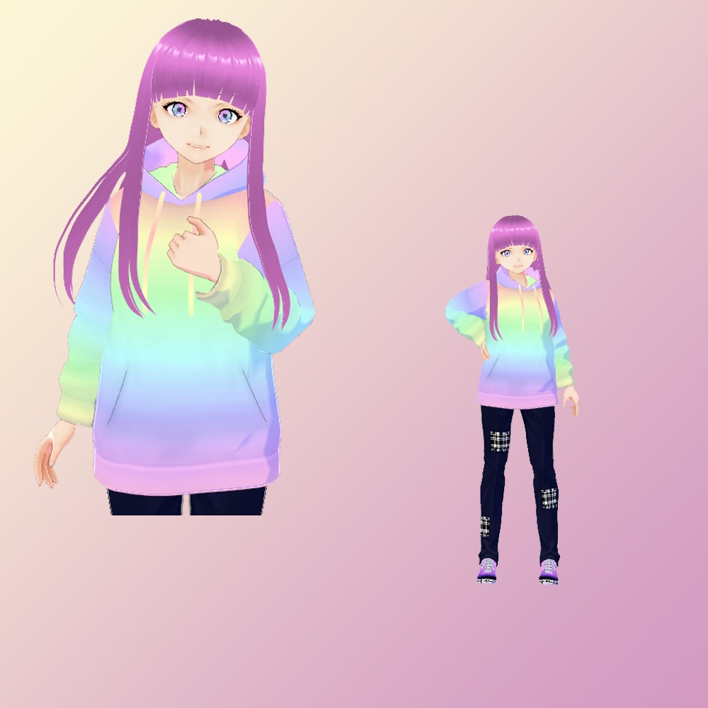 moon & star rainbow hoodie & Plain Rainbow hoodie