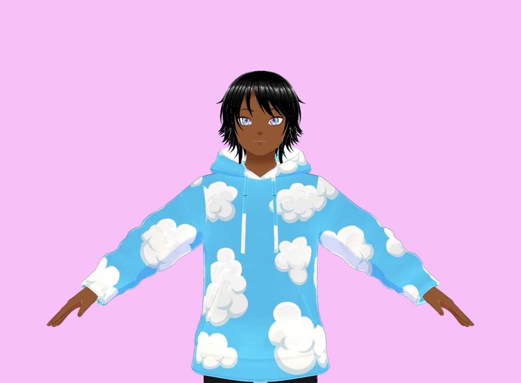 Blue clouded hoodie