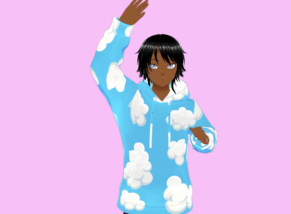 Blue clouded hoodie