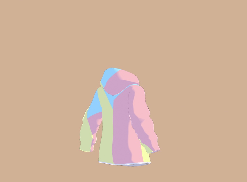 3 tone winged hoodie
