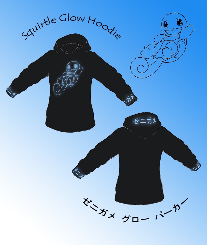 Pokemon Neon Glow Hoodies