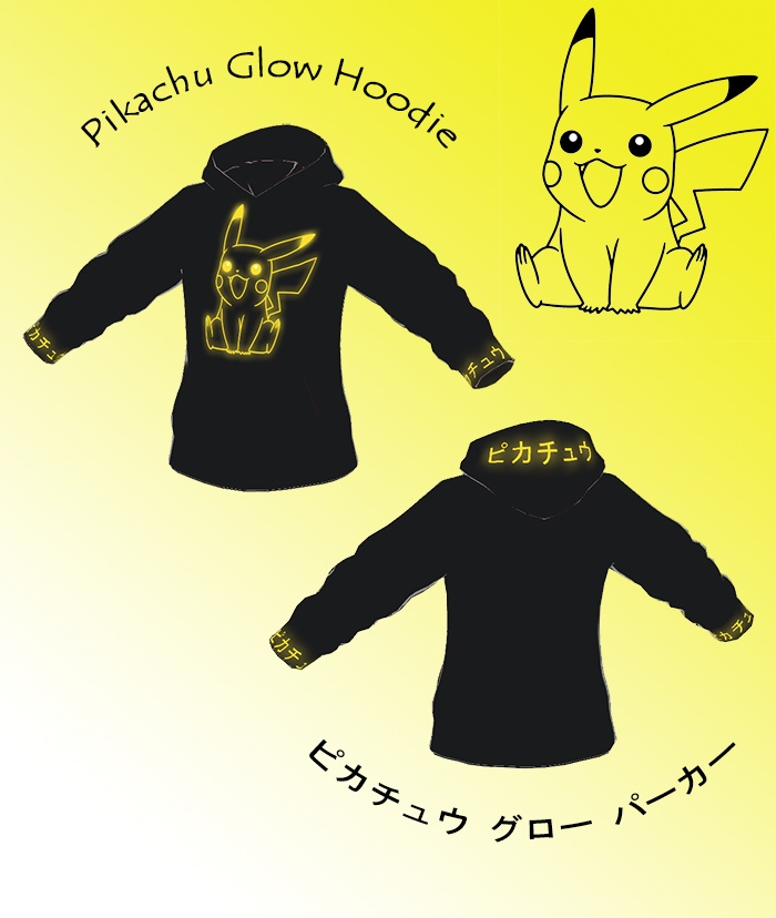 Pokemon Neon Glow Hoodies