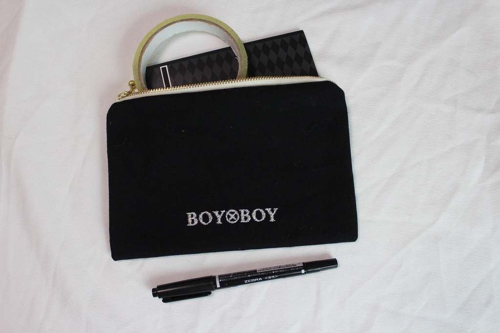 BBiコレ雑誌の付録風「刺しゅうポーチ」boyboy