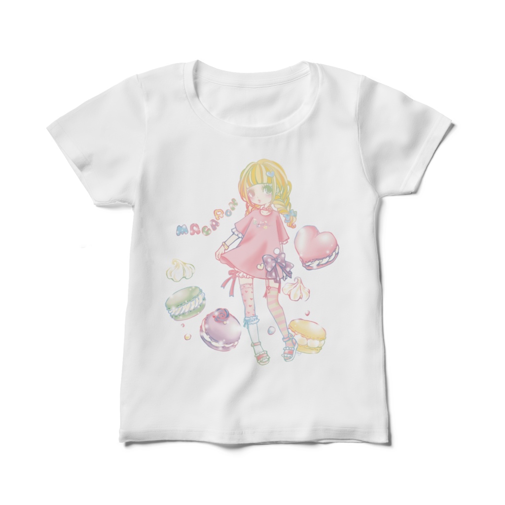 マカロン食べたい乙女Tシャツ