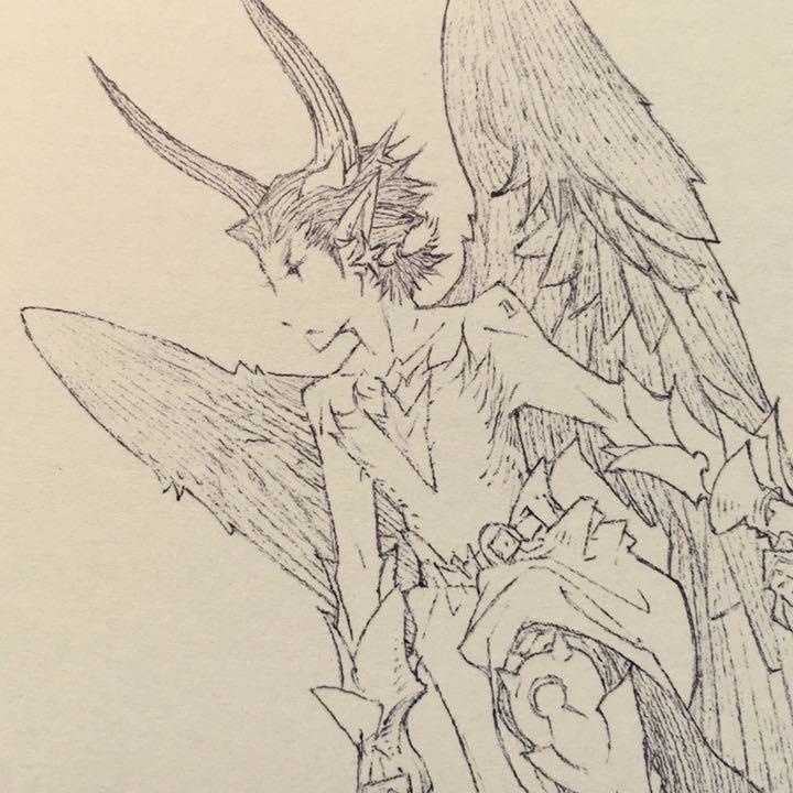 孝夫原画 No.B0229『下界の偵察』 (原画+特典あり/送料込み)