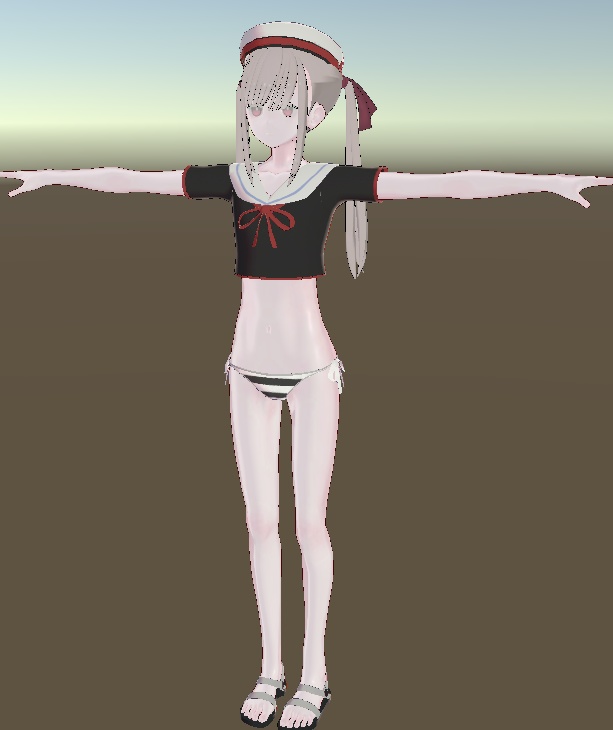 【ヘルベチカ対応】セーラー水着 -SailorSwimsuit-