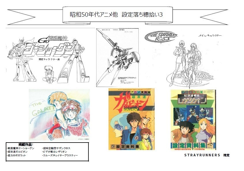 昭和50年代　アニメ設定他落穂拾い3