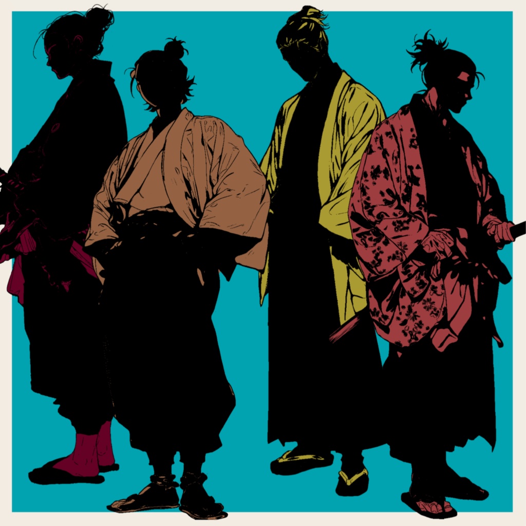 【無料版】ちょとだけスタイリッシュなシルエット立ち絵 - 和服の男性