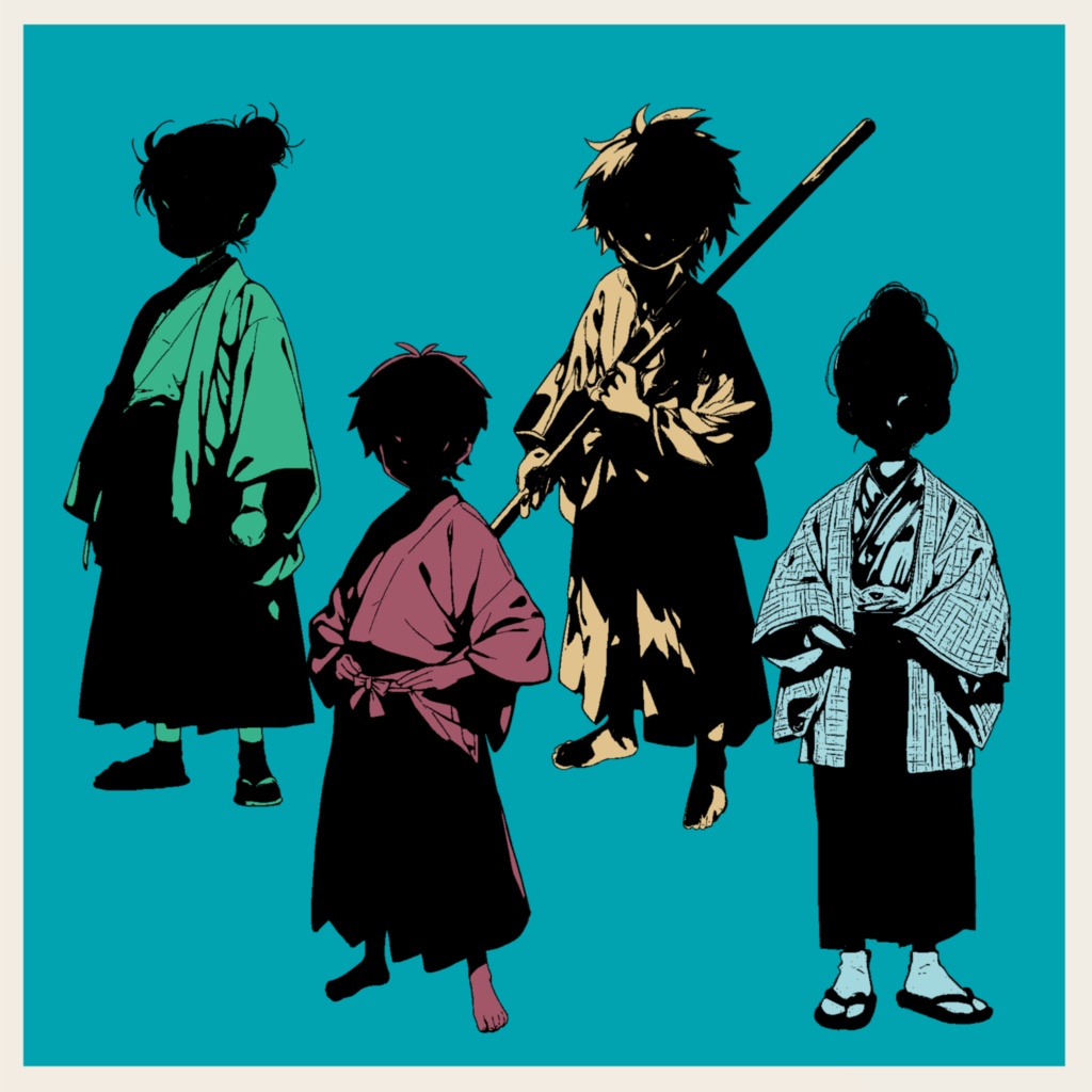 【無料版】ちょとだけスタイリッシュなシルエット立ち絵 - 和服の男性