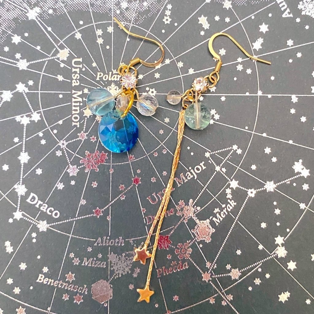 天の川色ピアス