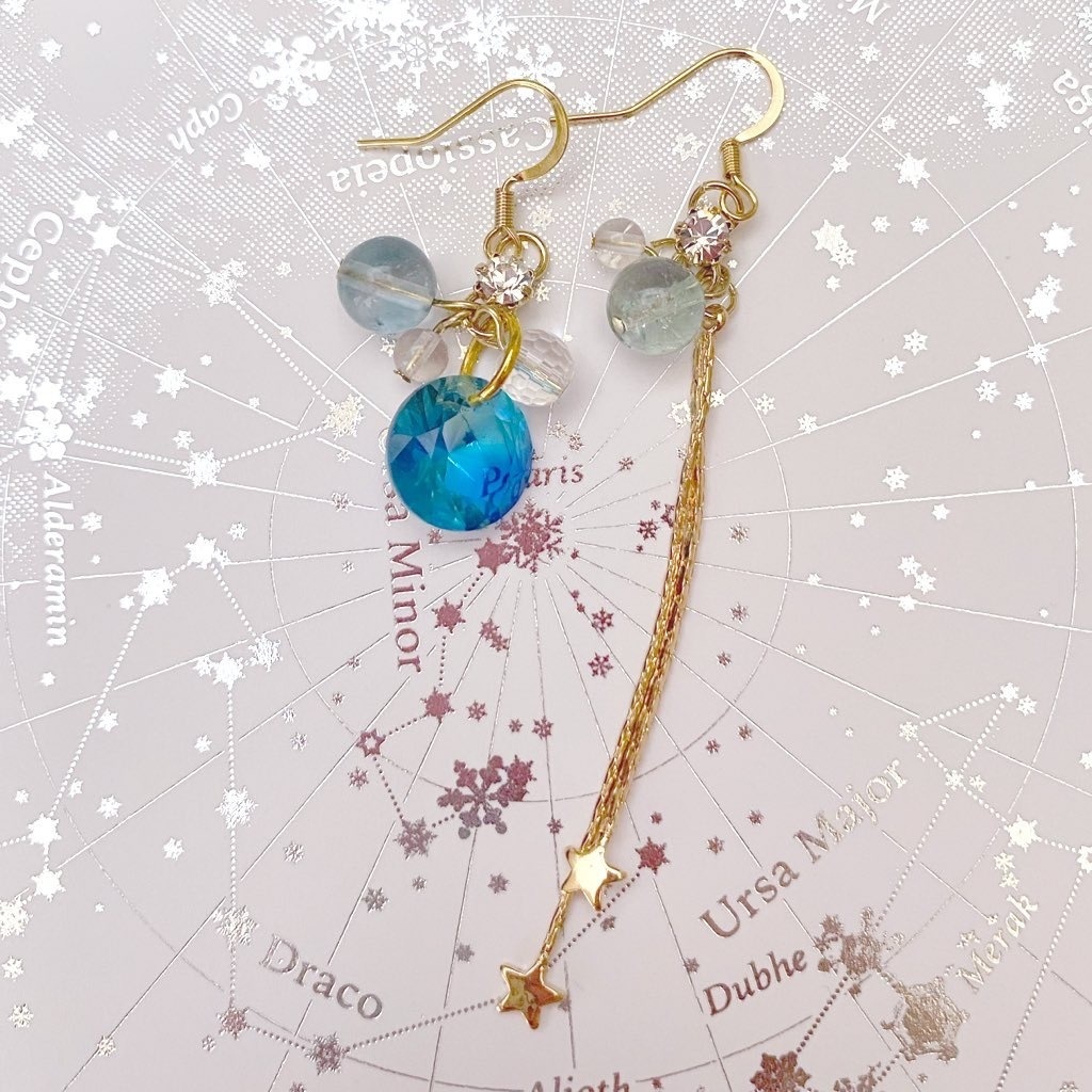 天の川色ピアス