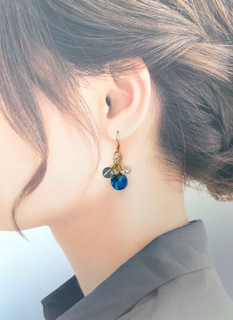 天の川色ピアス