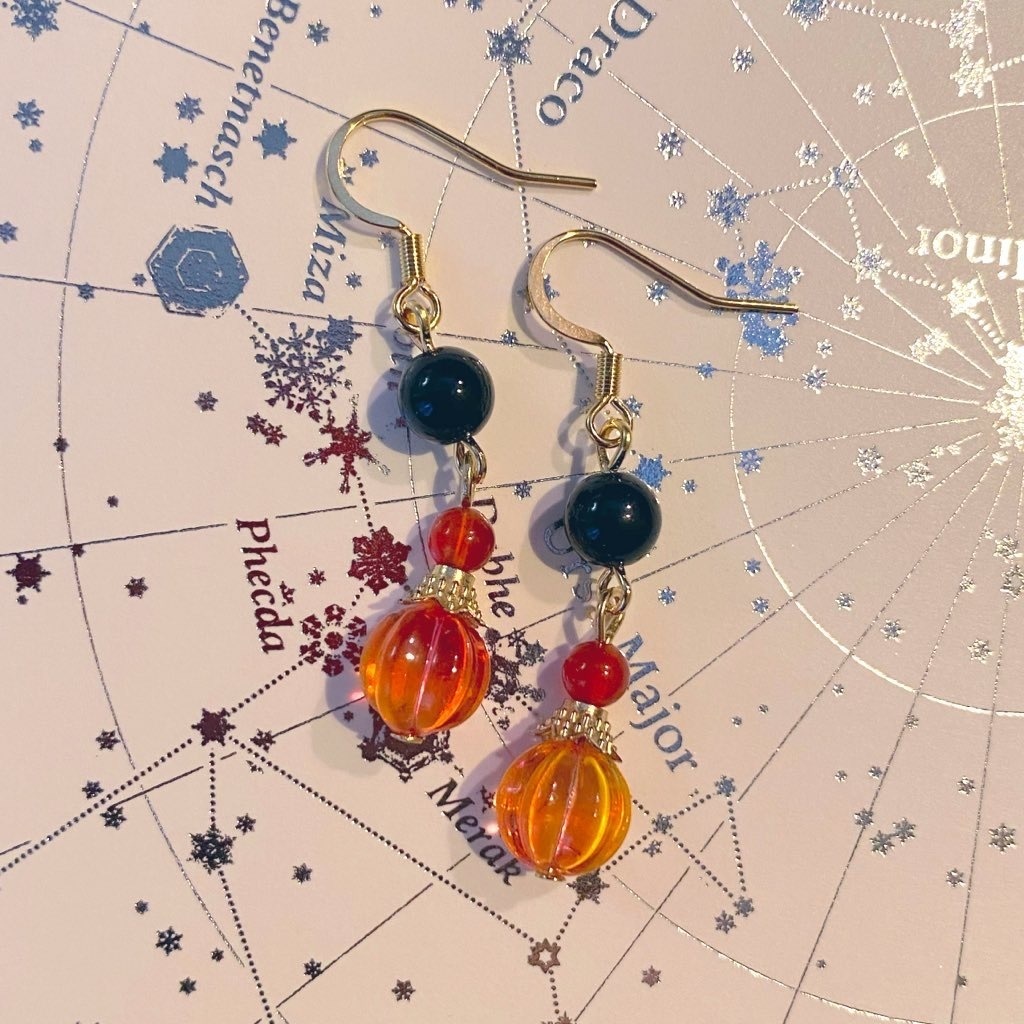 和風ランタン耳飾り